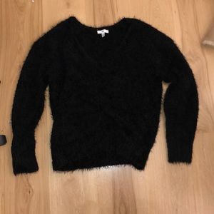 Black soft fluffy sweater